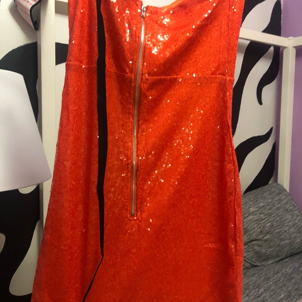 Brand new sequin orange dress